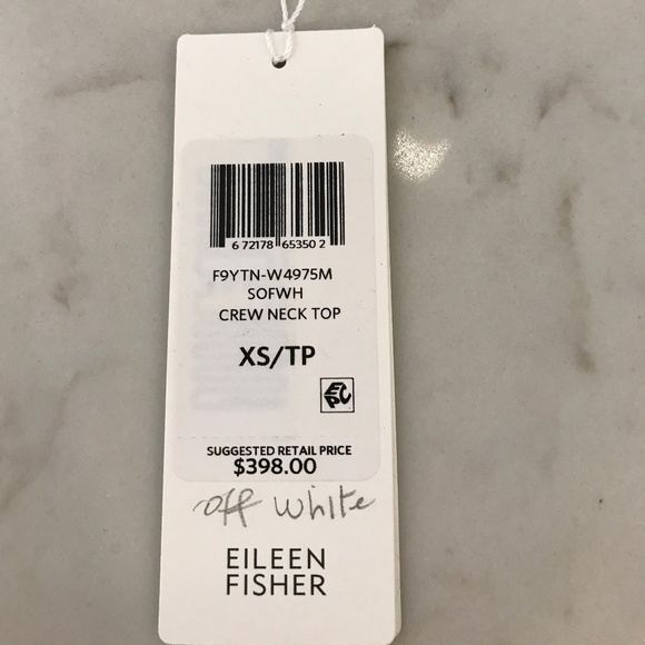 Eileen Fisher 100% Cashmere Off-White Sweater - Picture 5 of 5